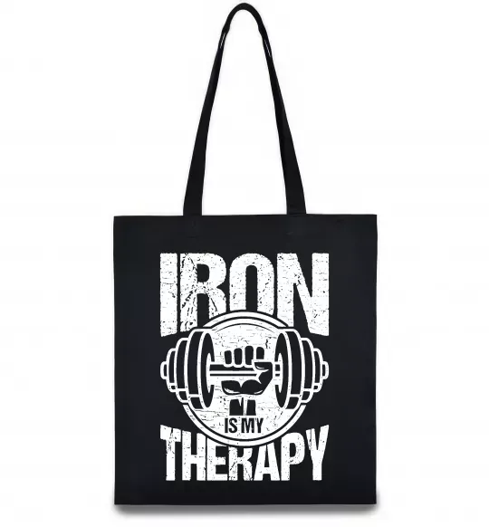 Эко-сумка Iron is my therapy Черный фото