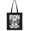 Эко-сумка Iron is my therapy Черный фото