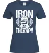 Жіноча футболка Iron is my therapy Темно-синій Жіноча футболка Iron is my therapy Темно-синій фото