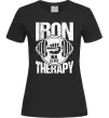 Жіноча футболка Iron is my therapy Чорний Жіноча футболка Iron is my therapy Чорний фото
