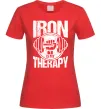 Жіноча футболка Iron is my therapy Червоний Жіноча футболка Iron is my therapy Червоний фото