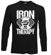 Лонгслів Iron is my therapy Чорний фото