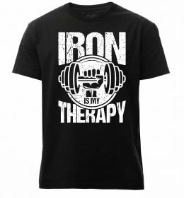 Мужская премиум футболка Iron is my therapy