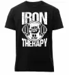 Чоловіча преміум футболка Iron is my therapy Чорний фото