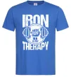 Чоловіча футболка Iron is my therapy Яскраво-синій фото