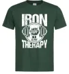 Чоловіча футболка Iron is my therapy Темно-зелений фото