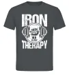 Чоловіча футболка Iron is my therapy Графіт фото