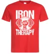 Чоловіча футболка Iron is my therapy Червоний фото