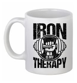 Чашка керамическая Iron is my therapy