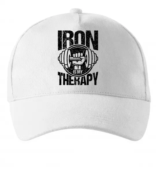 Кепка Iron is my therapy Белый фото