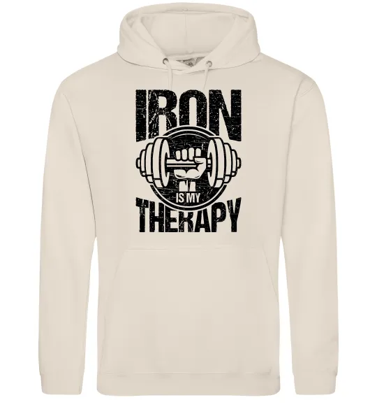 Мужская толстовка (худи) Iron is my therapy Таш фото