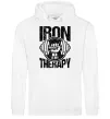 Жіноча толстовка (худі) Iron is my therapy Білий фото