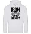 Жіноча толстовка (худі) Iron is my therapy Сірий меланж фото