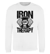 Свитшот Iron is my therapy Белый фото