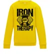Детский Свитшот Iron is my therapy Солнечно желтый фото