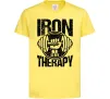 Детская футболка Iron is my therapy Лимонный фото
