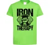 Детская футболка Iron is my therapy Лаймовый фото