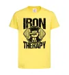 Дитяча футболка Iron is my therapy Лимонний фото