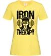 Жіноча футболка Iron is my therapy Лимонний Жіноча футболка Iron is my therapy Лимонний фото