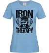 Жіноча футболка Iron is my therapy Блакитний Жіноча футболка Iron is my therapy Блакитний фото