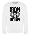 Світшот Iron is my therapy Білий фото