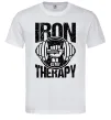 Чоловіча футболка Iron is my therapy Білий фото