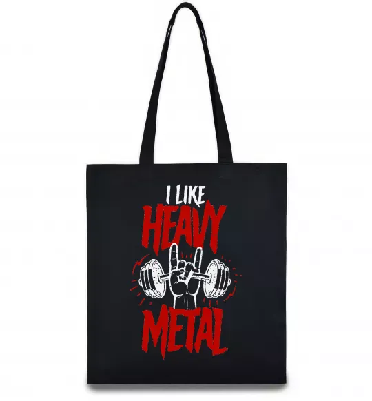 Еко-сумка I like heavy metal Чорний фото