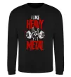 Свитшот I like heavy metal Черный фото