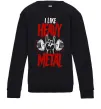 Дитячий світшот I like heavy metal Чорний фото