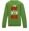 Дитячий світшот I like heavy metal Лаймовий фото