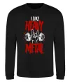 Світшот I like heavy metal Чорний фото