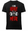 Чоловіча преміум футболка I like heavy metal Чорний фото