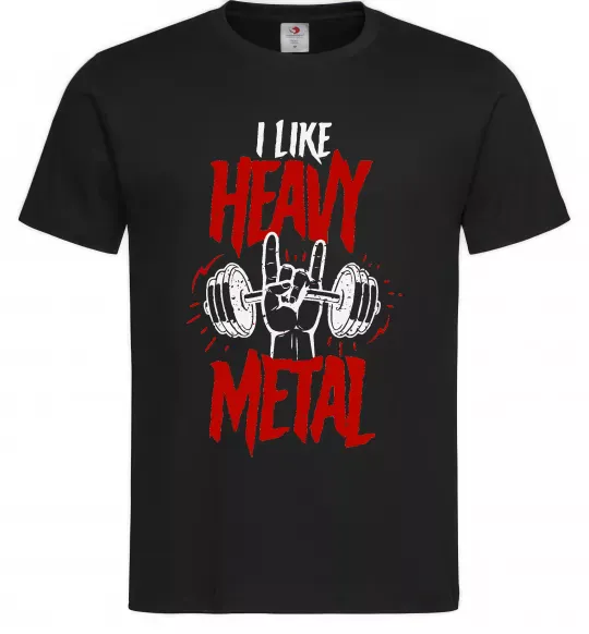 Чоловіча футболка I like heavy metal Чорний фото