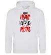 Чоловіча толстовка (худі) I like heavy metal Сірий меланж фото