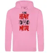 Женская толстовка (худи) I like heavy metal Розовый фото