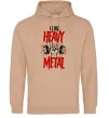 Женская толстовка (худи) I like heavy metal Песочный фото