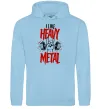 Женская толстовка (худи) I like heavy metal Голубой фото