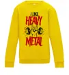Дитячий світшот I like heavy metal Сонячно жовтий фото