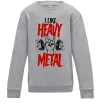 Дитячий світшот I like heavy metal Сірий меланж фото