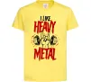 Дитяча футболка I like heavy metal Лимонний фото