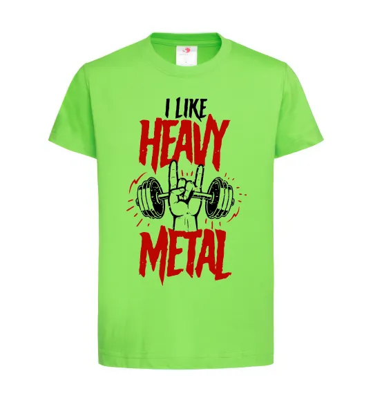 Детская футболка I like heavy metal Лаймовый фото