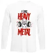 Лонгслив I like heavy metal Белый фото