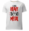 Чоловіча преміум футболка I like heavy metal Білий фото