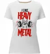 Женская премиум футболка I like heavy metal Белый фото