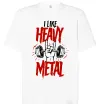 Футболка Оверсайз I like heavy metal Білий фото