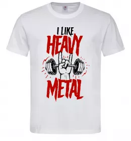 Чоловіча футболка I like heavy metal Білий фото