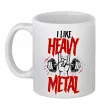 Чашка керамічна I like heavy metal Білий фото