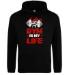 Чоловіча толстовка (худі) Gym is my life Чорний фото
