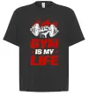 Футболка Оверсайз Gym is my life Чорний фото