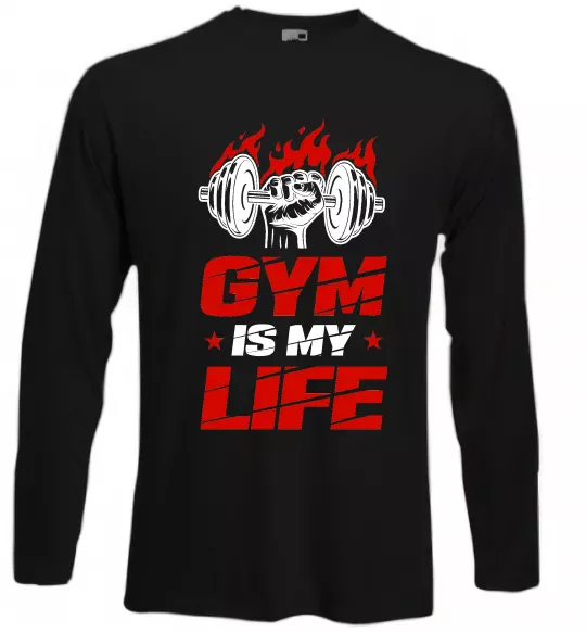 Лонгслив Gym is my life Черный фото